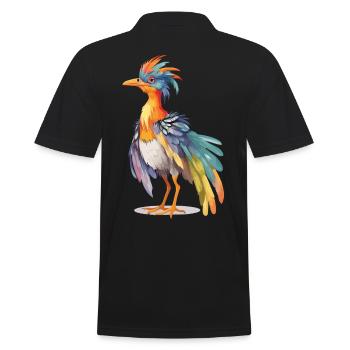 Niedlicher Archaeopteryx Pastell Dino Design - Männer Poloshirt - Schwarz - Hinten - Kai (181cm)
