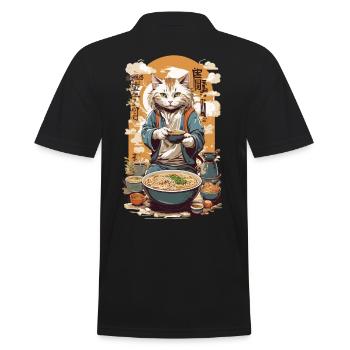 Soupes Ramen pour chats amour Kanji Style affiche Design - Polo Homme - noir - Dos - Kai (181cm)
