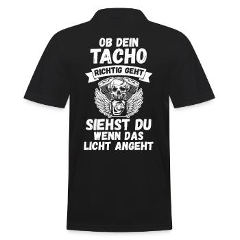 Auto Mechaniker KFZ Mechatroniker Tuner Schrauber - Männer Poloshirt - Schwarz - Hinten - Kai (181cm)