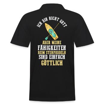Stand Up Paddeling - Männer Poloshirt - Schwarz - Hinten - Kai (181cm)