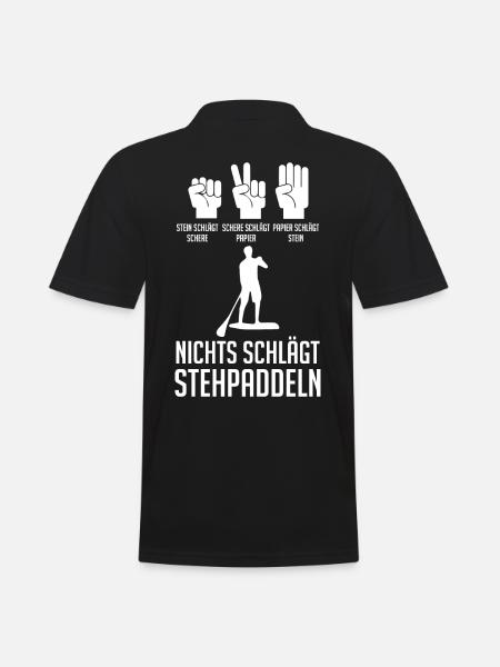 Stand Up Paddeling - Männer Poloshirt - Schwarz
