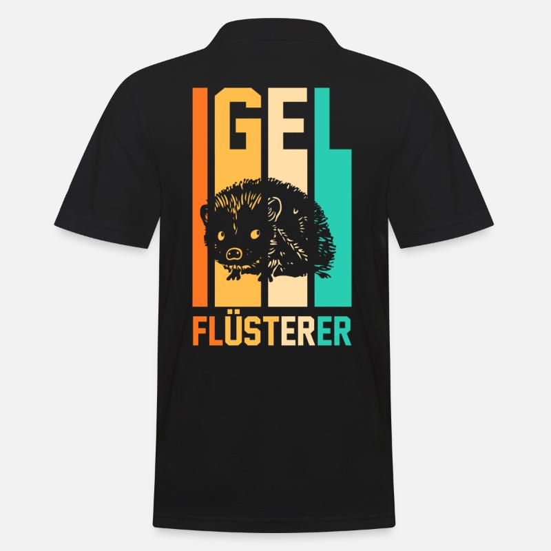 Tiermotiv Igel - Männer Poloshirt - Schwarz