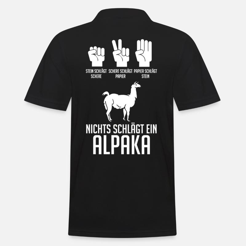 Alpaka - Männer Poloshirt - Schwarz