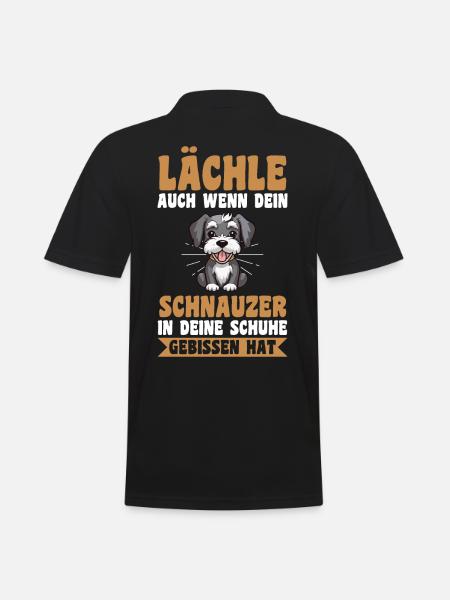Schnauzer géant Schnauzer chien - Polo Homme - noir