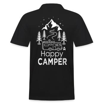 happy Camper Van camping car cadeau cool campeur - Polo Homme - noir - Dos - Kai (181cm)