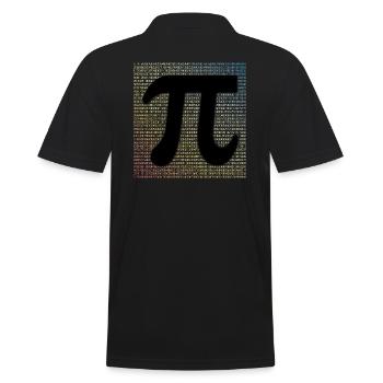 Pi Day Shirt Math Geek Gift - Men's Polo Shirt - black - Back - Kai (181cm)