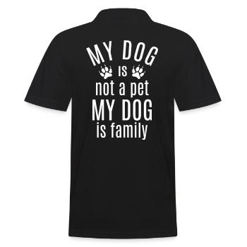 Chien aucun animal de compagnie famille chien amoureux patte - Polo Homme - noir - Dos - Kai (181cm)