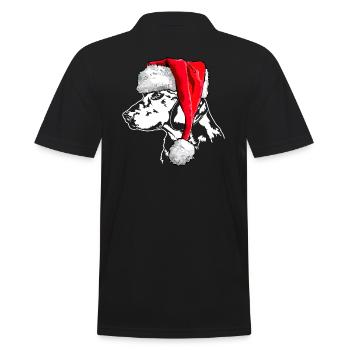 Santa ALPENLÄNDISCHE DACHSBRACKE Chiens de Noël - Polo Homme - noir - Dos - Kai (181cm)