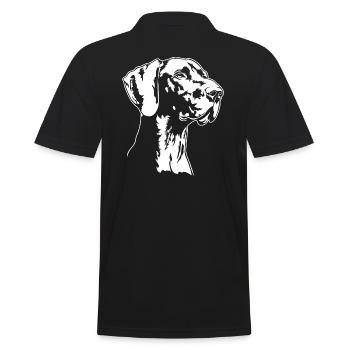 Deutsch Kurzhaar Jagdhunde Portait Hund Wilsigns - Männer Poloshirt - Schwarz - Hinten - Kai (181cm)