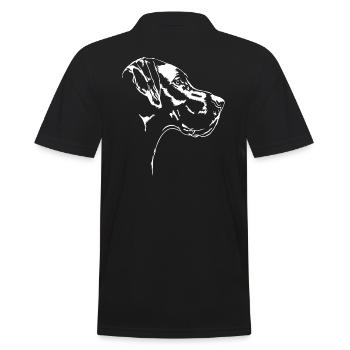 Great Dane Dog Dogs Wilsigns - Men's Polo Shirt - black - Back - Kai (181cm)