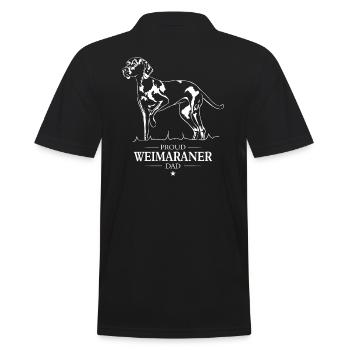 Weimaraner Dad Dogs Dog Hunting Dogs Wilsigns - Men's Polo Shirt - black - Back - Kai (181cm)
