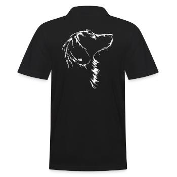 Teckel à poil long silhouette chien chien Wilsigns - Polo Homme - noir - Dos - Kai (181cm)