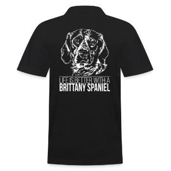 BRETAGNE SPANIEL la vie est meilleure Chiens Wilsigns - Polo Homme - noir - Dos - Kai (181cm)