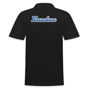 Lausbua - Männer Poloshirt - Schwarz - Hinten - Kai (181cm)