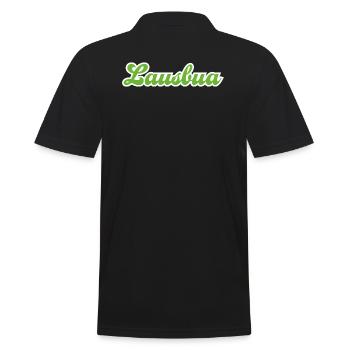 Lausbua Grün - Männer Poloshirt - Schwarz - Hinten - Kai (181cm)