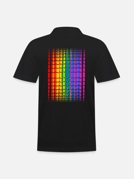 Buntes Gay Pride Party Shirt Design - Männer Poloshirt - Schwarz