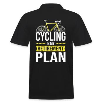 Faire du vélo mon plan cadeau de vélo de retraite de retraite - Polo Homme - noir - Dos - Kai (181cm)