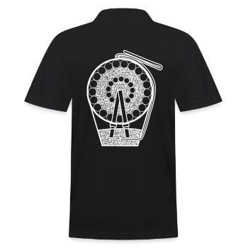 Pyrotechnik Feuerwerk - Männer Poloshirt - Schwarz - Hinten - Kai (181cm)