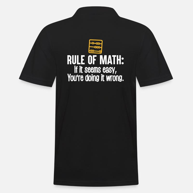 Funny Math - rule of math - Männer Poloshirt - Schwarz