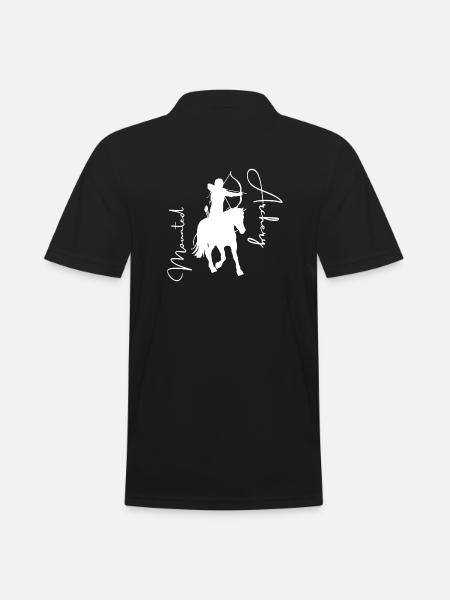 Mounted archer white - Men's Polo Shirt - black