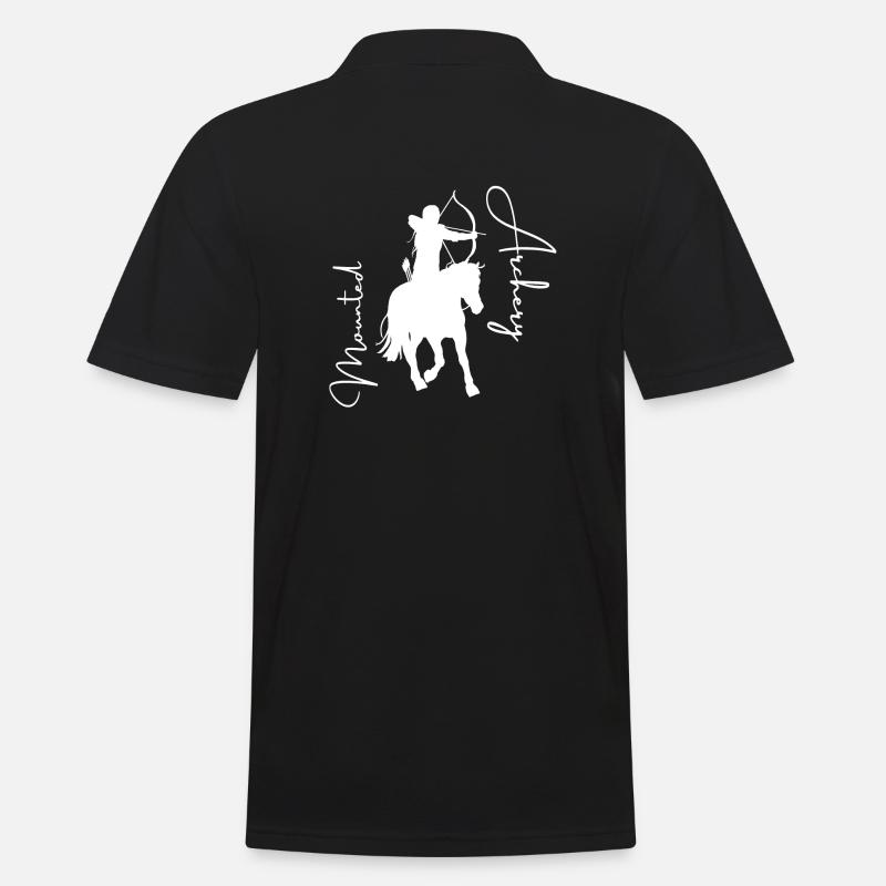 Berittener Bogenschütze weiß - Männer Poloshirt - Schwarz