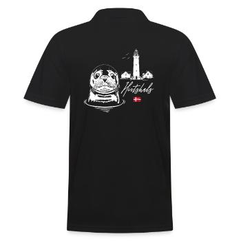 Robbe Dänemark Hirtshals Tiere Urlaub Wilsigns - Männer Poloshirt - Schwarz - Hinten - Kai (181cm)