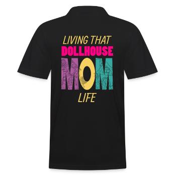 Vivre cette maison de poupée Maman Vie Puppenhaus - Polo Homme - noir - Dos - Kai (181cm)