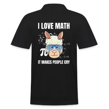 I Love Math It Makes People Cry Mathelehrer - Männer Poloshirt - Schwarz - Hinten - Kai (181cm)