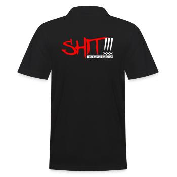 No one has seen SHIT!! - Men's Polo Shirt - black - Back - Kai (181cm)