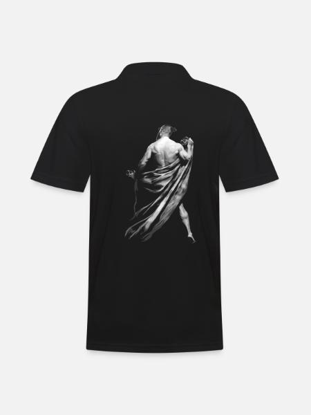 Man behind robe. - Men's Polo Shirt - black