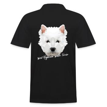 West Highland White Terrier Low Poly Gift - Polo Homme - noir - Dos - Kai (181cm)
