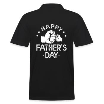 Cadeau papa papa fête des père father's day - Polo Homme - noir - Dos - Kai (181cm)