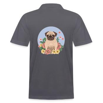 Mops - Männer Poloshirt - Anthrazit - Hinten - Nico (186cm)