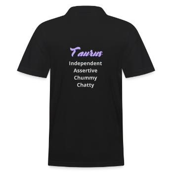 Logo signe astrologique "Taureau" - Polo Homme - noir - Dos - Kai (181cm)