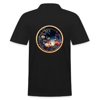 Rose - Men's Polo Shirt - black - Back - Kai (181cm)