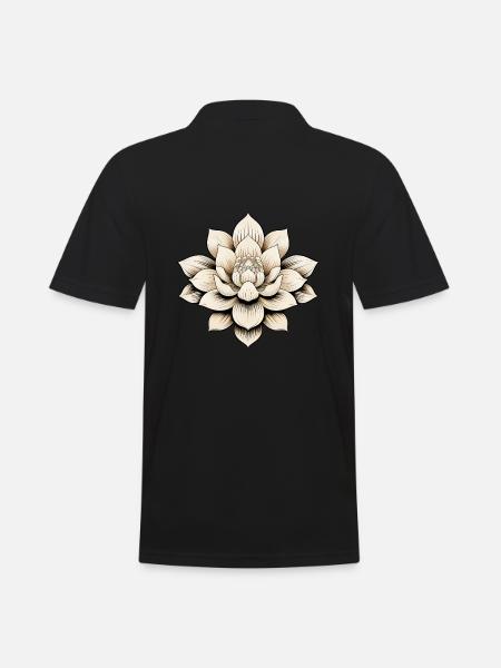 Lotus Blossom - Men's Polo Shirt - black