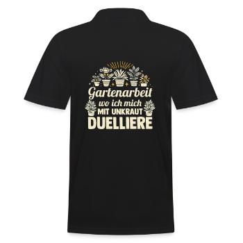 Gardener Hobby Gardener Garden - Men's Polo Shirt - black - Back - Kai (181cm)