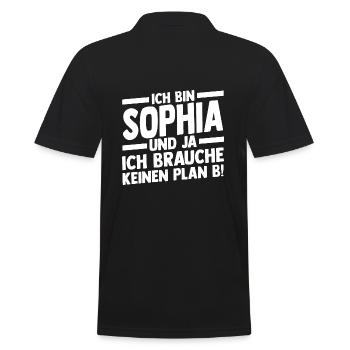 Prénom Sophia - Polo Homme - noir - Dos - Kai (181cm)