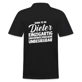 Prénom Dieter - Polo Homme - noir - Dos - Kai (181cm)