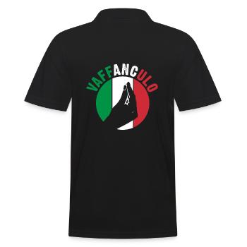 Italy Italian Vaffanculo - Men's Polo Shirt - black - Back - Kai (181cm)