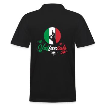 Italien Italiener Vaffanculo - Männer Poloshirt - Schwarz - Hinten - Kai (181cm)