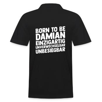 Prénom Damian - Polo Homme - noir - Dos - Kai (181cm)