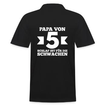 Papa de 5 enfants - Polo Homme - noir - Dos - Kai (181cm)