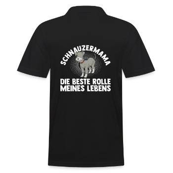 Chien Chien Maman Schnauzer Maman Maman Schnauzer - Polo Homme - noir - Dos - Kai (181cm)