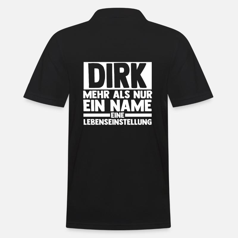 First name Dirk - Men's Polo Shirt - black
