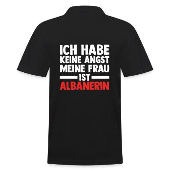 Albanians Albanian Albania - Men's Polo Shirt - black - Back - Kai (181cm)
