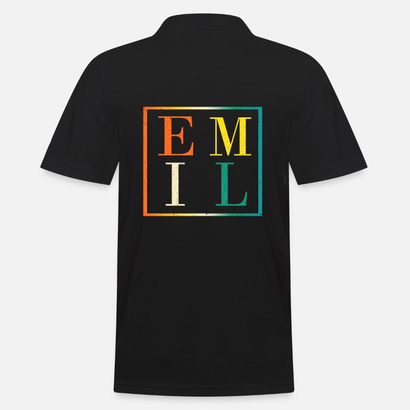 Emil - Männer Poloshirt - Schwarz