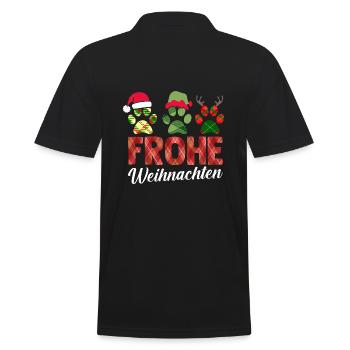 Père Noël Fête de Noël Noël Chats - Polo Homme - noir - Dos - Kai (181cm)