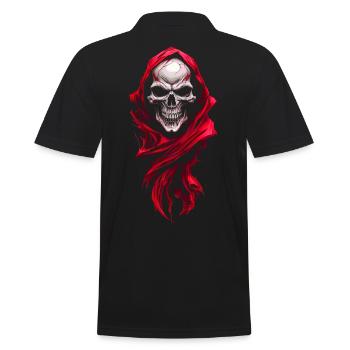 Der Tod In Rot - Männer Poloshirt - Schwarz - Hinten - Kai (181cm)