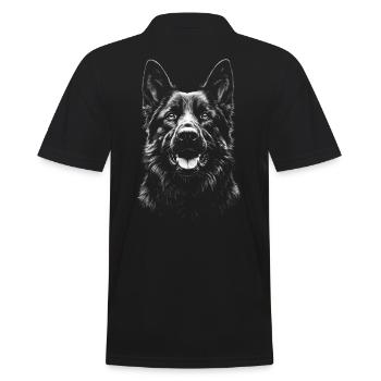 Berger Allemand Portrait Chien Chien - Polo Homme - noir - Dos - Kai (181cm)